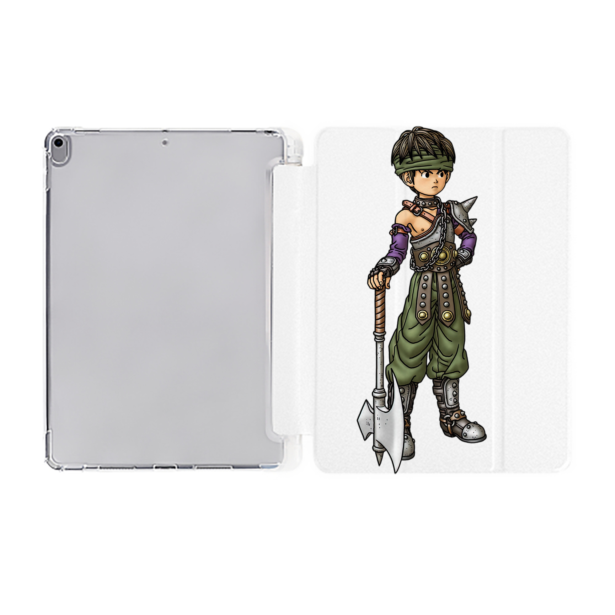 （画像用） ドラゴンクエスト Doragon Kuesuto Dragon Quest IPad ケース ペン収納付き 三つ折りスタンド PUレザー×シリコン 対応機種9.5/10.5/10.9インチ